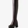 Womens Thigh High Boots Round Toe Chunky Heel Over The Knee Boots -UK Winter Shoes Sales 2023 0040b8fb 3cfe 4672 ad95 14ef28eb873e