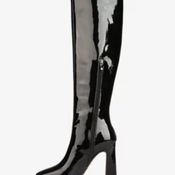 Knee-High Boots Leather Black Square Toe Bright Leather Chunky Heel High Heel Knee Length Boots For Women 9 Knee-High Boots Leather Black Square Toe Bright Leather Chunky Heel High Heel Knee Length Boots For Women -UK Winter Shoes Sales 2023 034e38fe b2b5 4235 97a9 a63c2b75b812