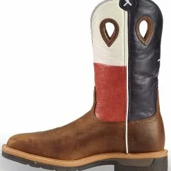 Twisted X Men's 12" Lite Cowboy Flag Steel Toe Work Boots -UK Winter Shoes Sales 2023 050K19 41 LT