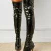 Women's Thigh High Boots Pointy Toe Stiletto Heel Bright Leather -UK Winter Shoes Sales 2023 101a6d03 21f8 4b3e 9c53 d1ea186ebab5