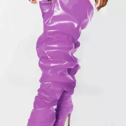 Women's Wide Slouch Thigh High Heel Boots In Black Bright Leather -UK Winter Shoes Sales 2023 1702a507 9690 42cd bb90 b388dc7b9856