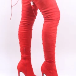 Thigh High Boots Womens Micro Suede Lace Up Pointed Toe Stiletto Heel Over The Knee Boots -UK Winter Shoes Sales 2023 18ce947c fb2f 48f7 9763 e83d730c2c67