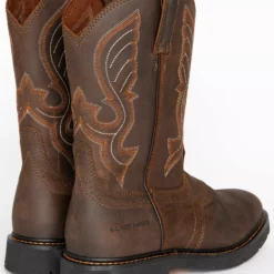 Cody James Men's Western Pull On Work Boots - Round Toe -UK Winter Shoes Sales 2023 2000172363 200 BK