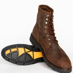 Cody James Men's 8" Waterproof Lace-Up Kiltie Work Boots - Round Toe -UK Winter Shoes Sales 2023 2000210157 200 BM