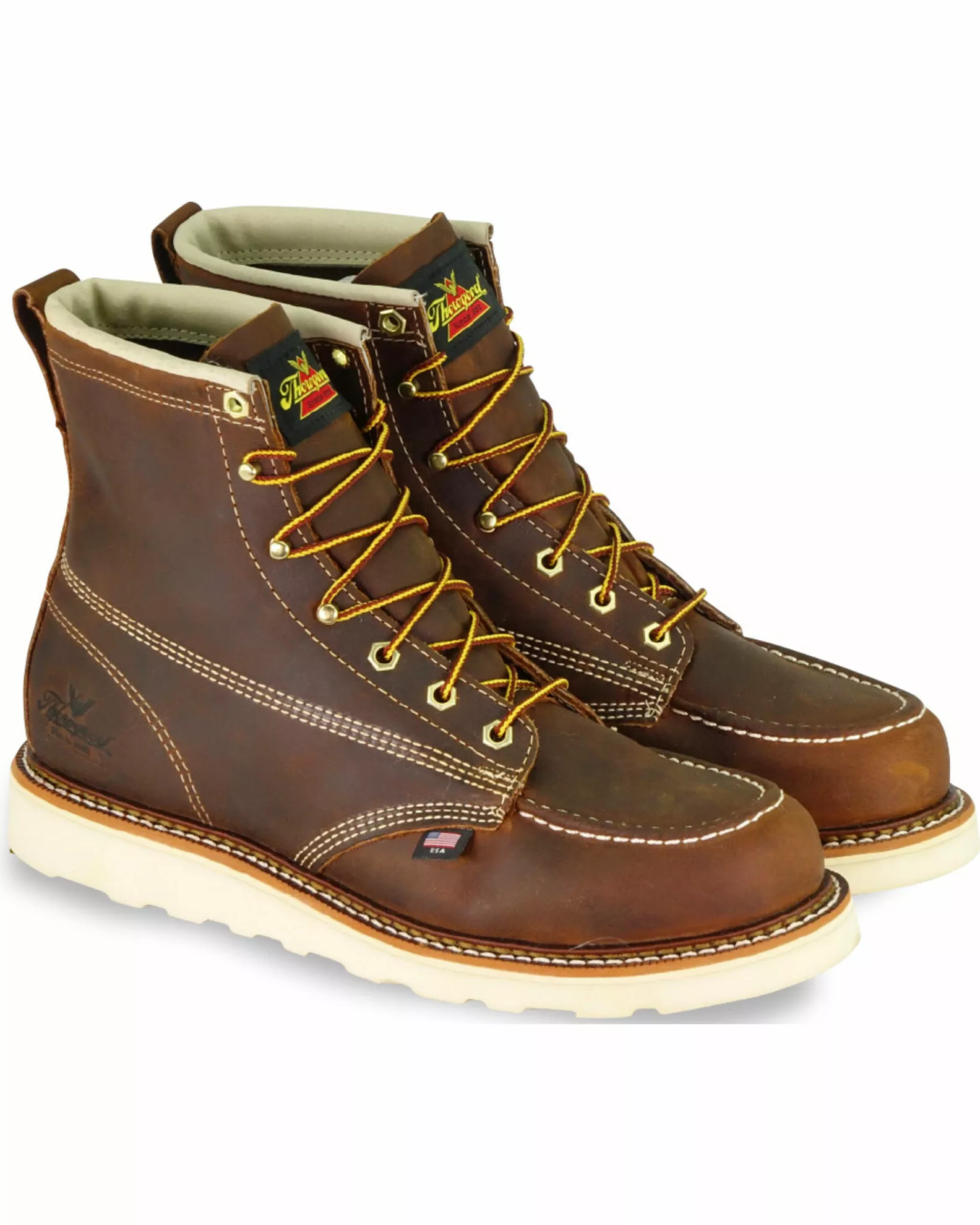 Thorogood Men's 6" American Heritage MAXwear Made In The USA Wedge Sole Work Boots - Soft Toe 3 Thorogood Men's 6" American Heritage MAXwear Made In The USA Wedge Sole Work Boots - Soft Toe