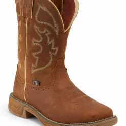 Justin Men's Stampede Rush Waterproof Western Work Boots - Steel Toe