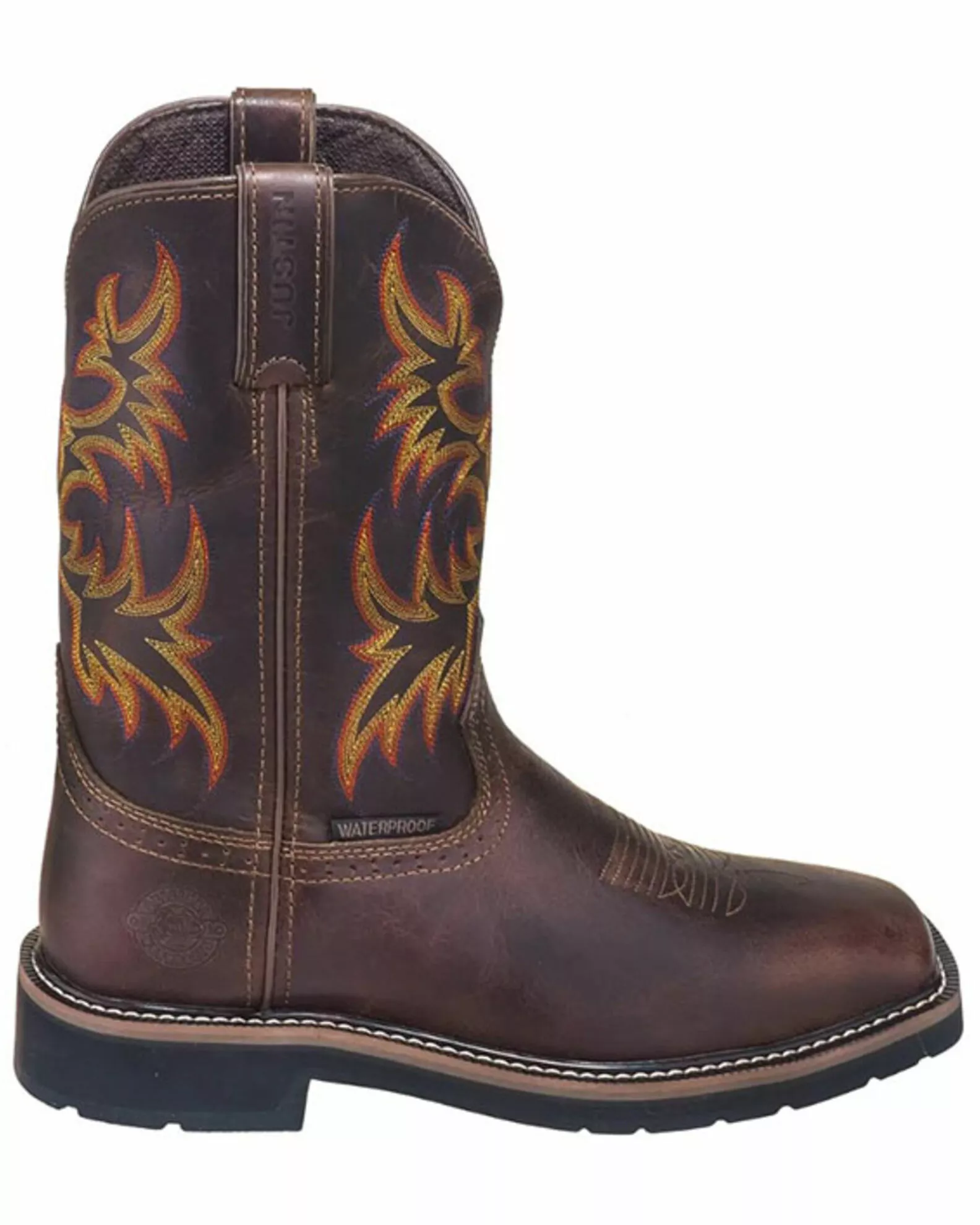 Justin Men's Driller Western Work Boots - Soft Toe 4 Justin Men's Driller Western Work Boots - Soft Toe - Image 2