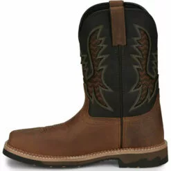 Justin Men's Stampede Bolt Pull On Western Work Boots - Nano Composite Toe  -UK Winter Shoes Sales 2023 2000359245 200 P3