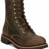 Chippewa Men's Wood Classic 2.0 8" Lace-Up Soft Work Boots - Round Toe  -UK Winter Shoes Sales 2023 2000359743 234 P1