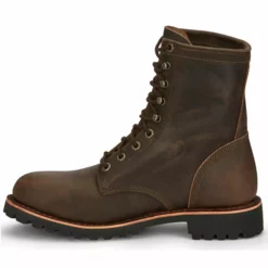 Chippewa Men's Wood Classic 2.0 8" Lace-Up Soft Work Boots - Round Toe  -UK Winter Shoes Sales 2023 2000359743 234 P3