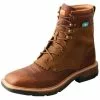 Twisted X Men's Cellstretch 8" Lacer Waterproof Leather Work Boots - Broad Square Toe 