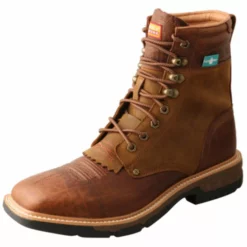 Twisted X Men's Cellstretch 8" Lacer Waterproof Leather Work Boots - Broad Square Toe 