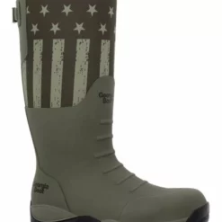 Georgia Boot Men's GBR Patriotic Rubber Pull On Work Boots - Round Toe