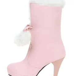 White Xmas Winter Boots Fur Top High Heel Platform Boots 12 White Xmas Winter Boots Fur Top High Heel Platform Boots -UK Winter Shoes Sales 2023 201612091606118254475