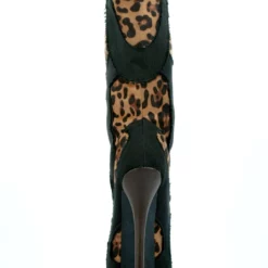 Black Sexy Boots Women's Platform Leopard Printed Lace Up High Heel Boots -UK Winter Shoes Sales 2023 201709151627438875756