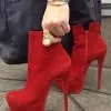 High Heel Booties Red Platform Zip Up Ankle Boots For Women 1 High Heel Booties Red Platform Zip Up Ankle Boots For Women -UK Winter Shoes Sales 2023 201709261731594671953