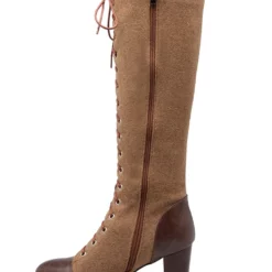 Knee High Boots Womens And Micro Suede Lace Up Round Toe Chunky Heel Boots -UK Winter Shoes Sales 2023 201710181609185293646