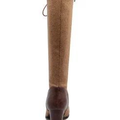 Knee High Boots Womens And Micro Suede Lace Up Round Toe Chunky Heel Boots -UK Winter Shoes Sales 2023 201710181609194171291