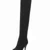 Platform Over The Knee Boots Womens Elastic Fabric Round Toe Stiletto Heel Thigh High Boots -UK Winter Shoes Sales 2023 20171205151521280236