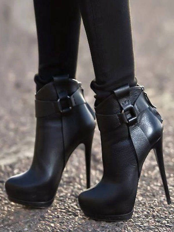 Black Ankle Boots Women Shoes Platform High Heel Booties 3 Black Ankle Boots Women Shoes Platform High Heel Booties