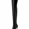 Black Thigh High Boots Womens Pointed Toe Stiletto Heel Over The Knee Boots -UK Winter Shoes Sales 2023 201712261602073787951