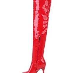 Platform Thigh High Boots Womens Almond Toe Stiletto Bright Leather Heel Over The Knee Boots -UK Winter Shoes Sales 2023 201808271757563155187
