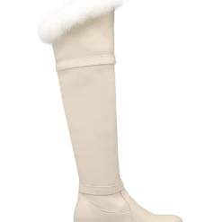 Knee High Boots Womens And Faux Fur Round Toe Low Chunky Heel Boots 13 Knee High Boots Womens And Faux Fur Round Toe Low Chunky Heel Boots -UK Winter Shoes Sales 2023 201809121712117212209