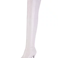Thigh High Boots Womens Patent Pointed Toe Stiletto Bright Leather Heel Over The Knee Boots -UK Winter Shoes Sales 2023 201809121712165211312