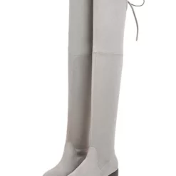 Thigh High Boots Womens Micro Suede Round Toe Flat Heel Over The Knee Boots -UK Winter Shoes Sales 2023 20181006134441248659