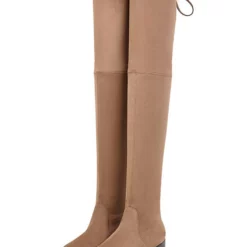 Thigh High Boots Womens Micro Suede Round Toe Flat Heel Over The Knee Boots -UK Winter Shoes Sales 2023 201810061344415107416