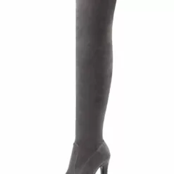 Thigh High Boots Womens Elastic Fabric Pointed Toe Chunky Heel Over The Knee Boots 19 Thigh High Boots Womens Elastic Fabric Pointed Toe Chunky Heel Over The Knee Boots -UK Winter Shoes Sales 2023 201810061344441401176