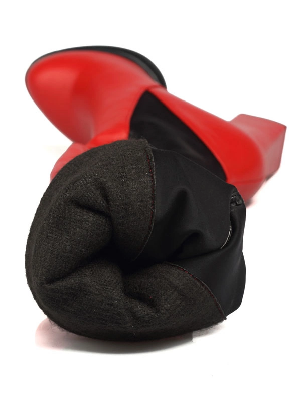 Thigh High Boots Womens And Micro Suede Patchwork Bright Leather Round Toe Chunky Heel Over The Knee Boots 9 Thigh High Boots Womens And Micro Suede Patchwork Bright Leather Round Toe Chunky Heel Over The Knee Boots - Image 7