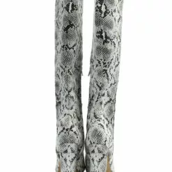 Knee High Boots Womens Snake Print Pointed Toe Chunky Heel Boots 9 Knee High Boots Womens Snake Print Pointed Toe Chunky Heel Boots -UK Winter Shoes Sales 2023 201903061522193472228
