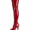 Pole Dance Shoes Sexy High Heel Boots Round Toe Lace Up Cone Heel Rave Club Red Thigh High Boots Stripper Shoes Stripper Shoes -UK Winter Shoes Sales 2023 201908191736339269175