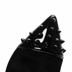 Thigh High Boots Womens Micro Suede Rivets Pointed Toe Stiletto Heel Over The Knee Boots -UK Winter Shoes Sales 2023 201909261744497071452