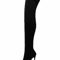Thigh High Boots Womens Micro Suede Rivets Pointed Toe Stiletto Heel Over The Knee Boots -UK Winter Shoes Sales 2023 201909261744502819260