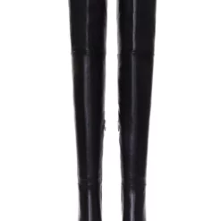 Thigh High Boots Womens Solid Color Pointed Toe Chunky Heel Over The Knee Boots -UK Winter Shoes Sales 2023 201909271719598088680