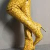 Over The Knee Boots Womens Yellow Snake Print Pointed Toe Stiletto Heel Thigh High Boots -UK Winter Shoes Sales 2023 201910301435133093991