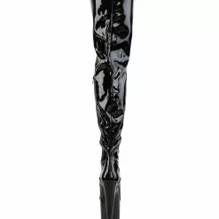 Pole Dance Shoes Sexy High Heel Boots Round Toe Zipper Stiletto Heel Rave Club Black Thigh High Boots Stripper Shoes -UK Winter Shoes Sales 2023 202003250920478287879