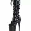 Pole Dance Shoes Sexy High Heel Boots Round Toe Zipper Stiletto Heel Rave Club Black Over The Knee Boots Stripper Shoes -UK Winter Shoes Sales 2023 202003250920554095928