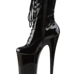 Pole Dance Shoes Women Sexy Boots Round Toe Zipper Zipper Stiletto Heel Rave Club Black Thigh High Boots Over The Knee Boots Stripper Shoes -UK Winter Shoes Sales 2023 202003250920570772362