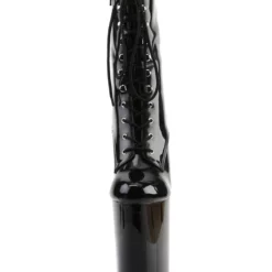 Pole Dance Shoes Women Sexy Boots Round Toe Zipper Zipper Stiletto Heel Rave Club Black Thigh High Boots Over The Knee Boots Stripper Shoes -UK Winter Shoes Sales 2023 202003250920577761319