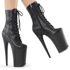 Pole Dance Shoes Women Sexy Boots Round Toe Zipper Zipper Stiletto Heel Rave Club Black Thigh High Boots Over The Knee Boots Stripper Shoes -UK Winter Shoes Sales 2023 202003250920581202468