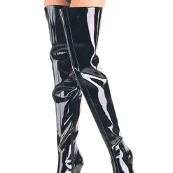 Women Sexy Boots Pointed Toe Zipper Sequins Stiletto Heel Rave Club Black Thigh High Boots -UK Winter Shoes Sales 2023 202004101442453899109