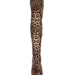 Womens Thigh High Boots Round Toe Leopard Print Stiletto Heel Winter Platform Boots For Women -UK Winter Shoes Sales 2023 202008241029255493675