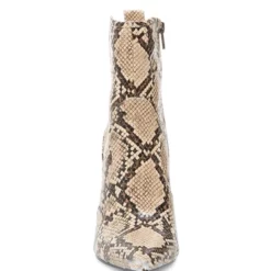 Women Ankle Boots Leather Python Print Pointed Toe Stiletto Heel High Heel Boots -UK Winter Shoes Sales 2023 202008241029387696030