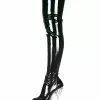 Pole Dance Shoes Women Sexy Boots Women Round Toe Zipper Stiletto Heel Thigh High Boots Black Over The Knee Boots Stripper Shoes -UK Winter Shoes Sales 2023 202009041601156341869
