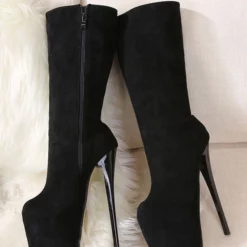 Sexy High Heel Boots Square Toe Zipper Leopard Print Stiletto Heel Street Wear Khaki Thigh Over The Knee Boots -UK Winter Shoes Sales 2023 202009301202059702222