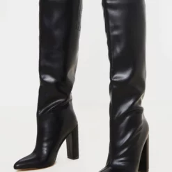 Women Knee High Boots Leather Round Toe Chunky Heel Boots 8 Women Knee High Boots Leather Round Toe Chunky Heel Boots -UK Winter Shoes Sales 2023 2020102815545868270