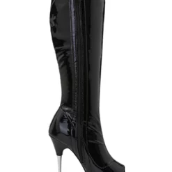 Red Leather Peep Toe Knee-High Boots Zipper Stiletto Bright Leather Heel Knee Length Boots -UK Winter Shoes Sales 2023 202011121444132825120